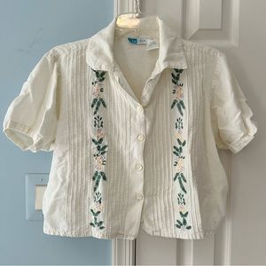 Floral embroidered blouse